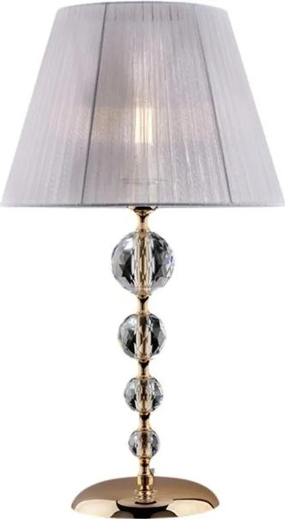 Lampe de Salon Ruben en Cristal Doré pour Éclairage Ambiance et Déco Chic