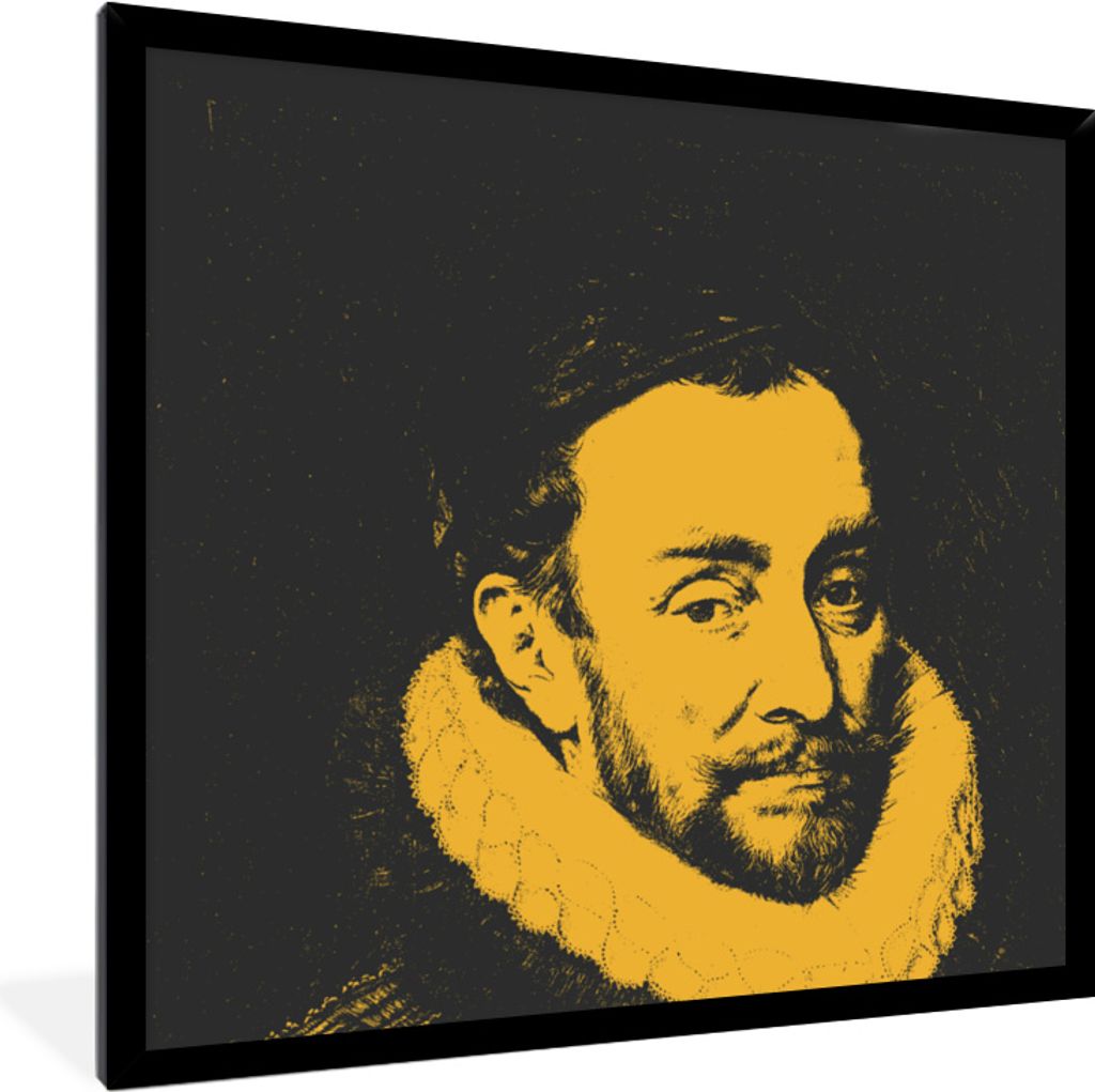 MuchoWow MuchoWow Gerahmtes Poster Wilhelm von Oranien - Kunst - Gemälde 40x40 cm - Poster mit zchwarzem Bilderrahmen - Mit Rahmen - Wanddekor...