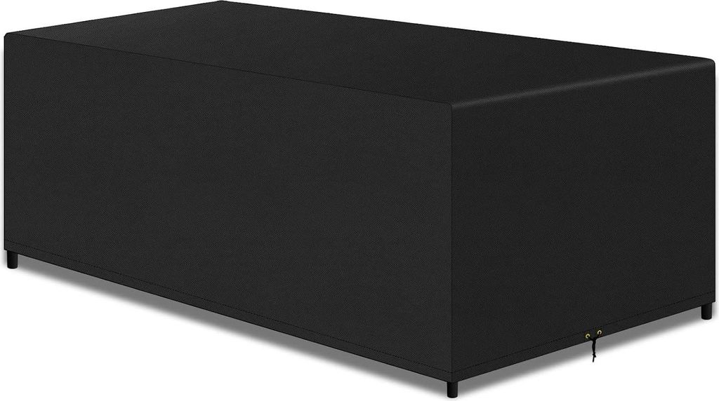 Gartenmöbelhüllen, 420D Patio Möbel Rechteckige Set Abdeckungen Wasserdicht Anti-UV Winddicht Garten Tischhülle, Schwarz 242x162x100cm BLGFC242...