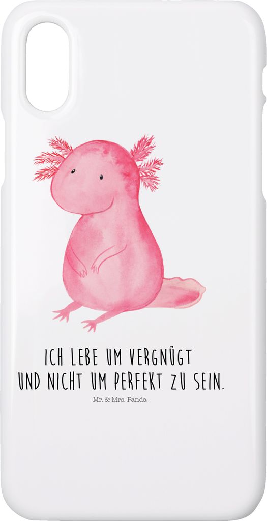 Mr. & Mrs. Panda Iphone 10 Handyhülle Axolotl Niedlich - Weiß - Geschenk, X, Handy, Fröhlich, Weisheit, Hülle, Lebensweisheit, Cover, Freundin,...
