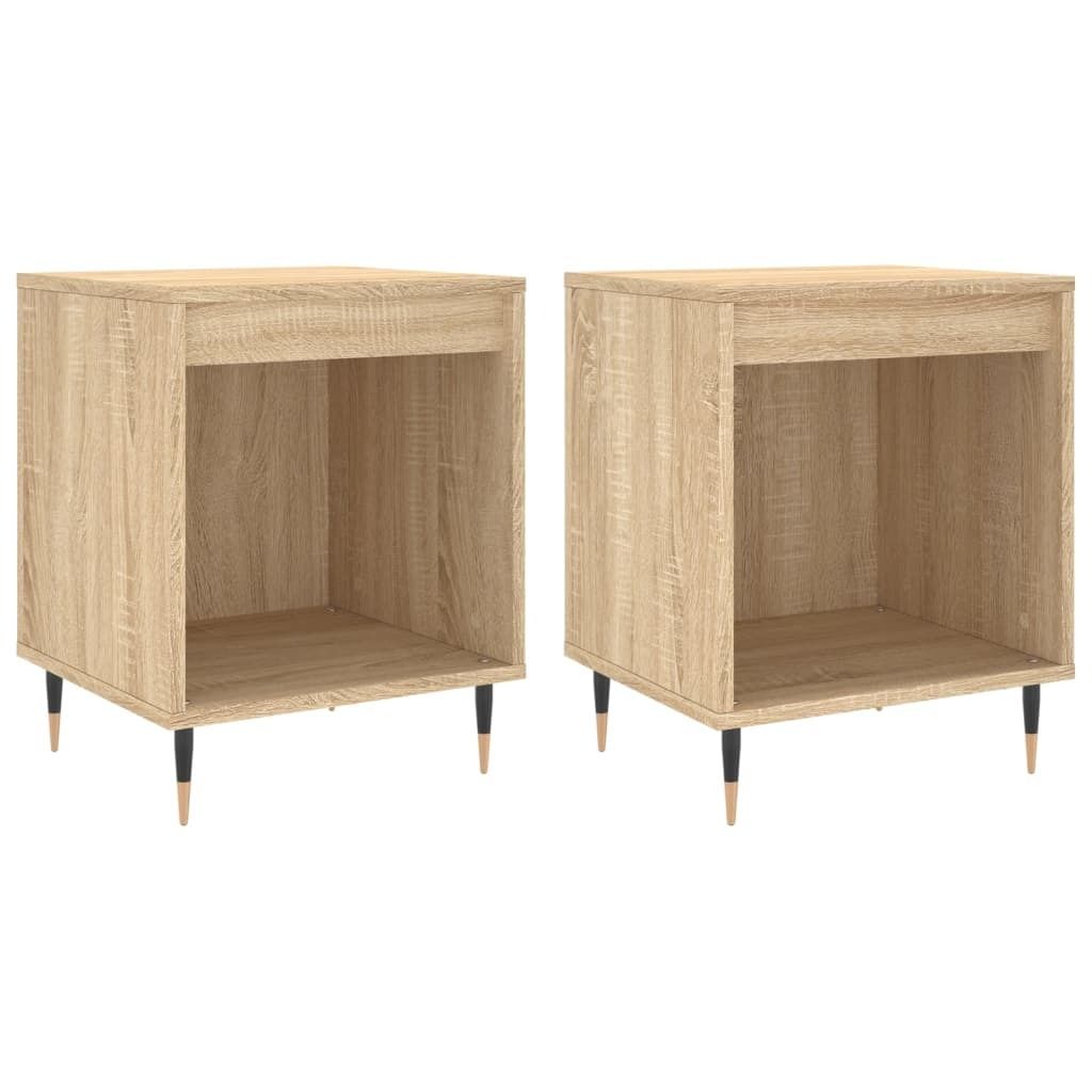 SYFAX Nachttische 2 Stk. Sonoma-Eiche 40x35x50 cm Holzwerkstoff