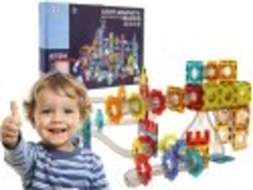 Circuit de billes magnétique et lumineux - Jeu éducatif enfant 176 pcs