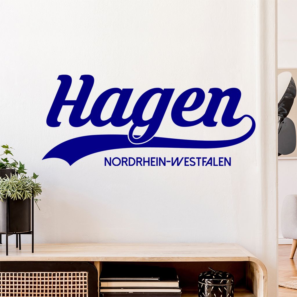 Hagen Nordrhein-Westfalen Wandtattoo Wandaufkleber Wall Sticker - Dekoration, Küche, Wohnzimmer, Schlafzimmer, Badezimmer