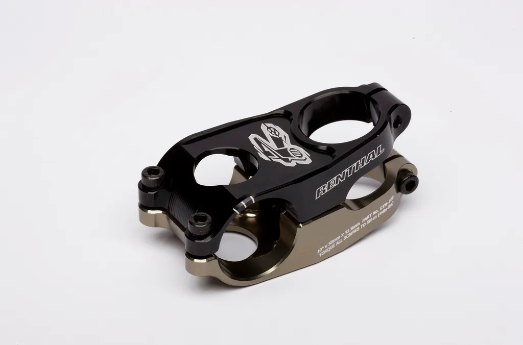 Potence Renthal Duo 31.8mm 50mm Gold et Black pour VTT de Descente