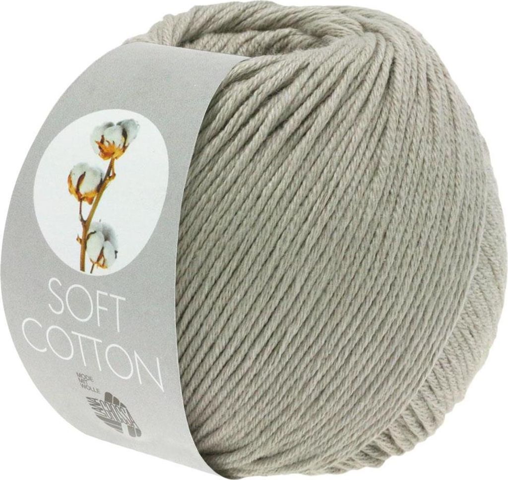 Lana Grossa Soft Baumwolle 004 Graubeige 50g Produktbild 