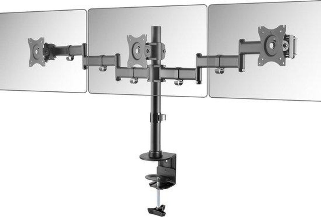 Dreifach-Monitorhalter schwenkbar kippbar 13-27 Zoll schwarz