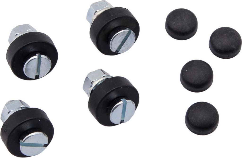 Dresselhaus Kennzeichenschrauben-Sortiment SB-Mix Kennzeichennummer SB-M 6x20 Kappen (schwarz)