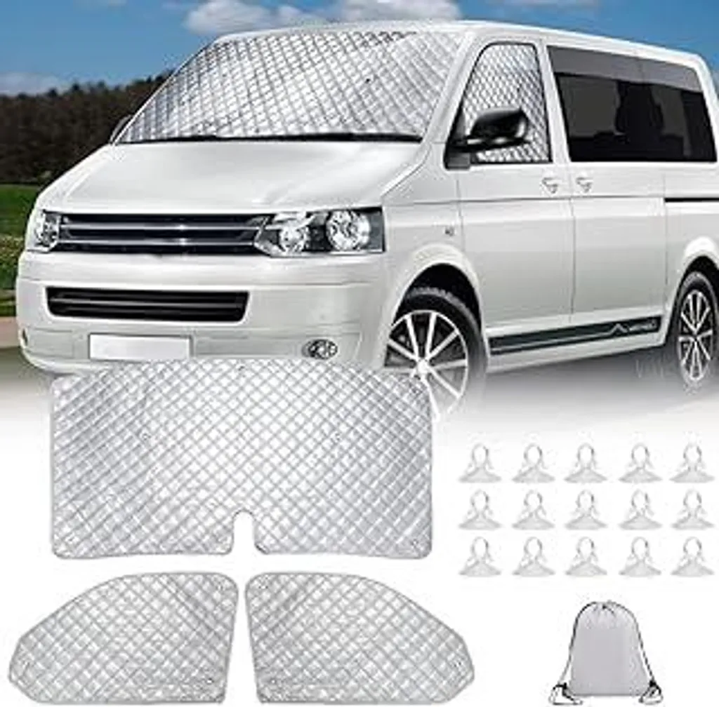 Set Parasole per VW T5 T6 | Tappetini Termici per Privacy e Comfort
