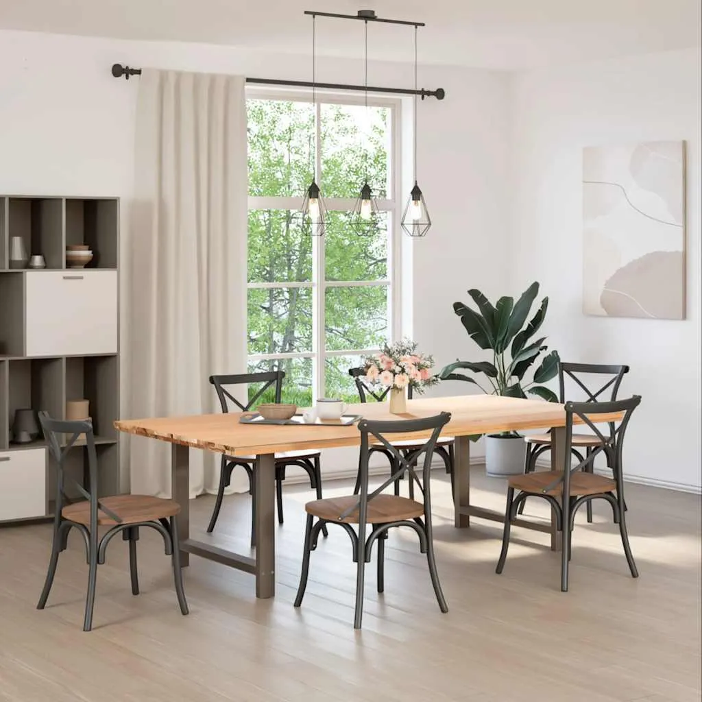Gambe Tavolo Acciaio Naturale 90x73 cm vidaXL | Design Industriale DIY