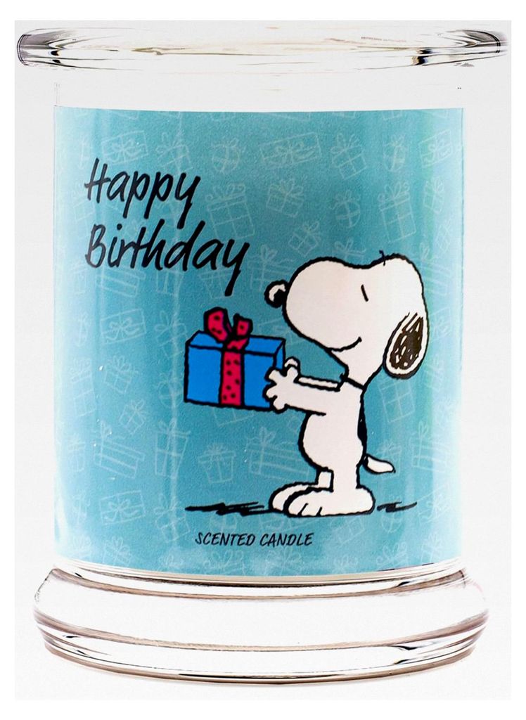 Duftkerze im Glas | Happy Birthday | Geschenkidee | Wachsduftkerze Kirsche | Deko für Zuhause | Kerze im Glas mit hoher Brenndauer bis zu 50 Stunden