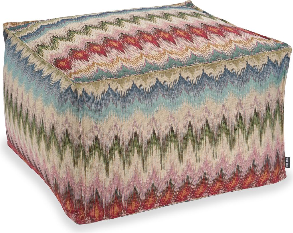 H.O.C.K. Esra Hocker mit Biese 55x55x35cm boho