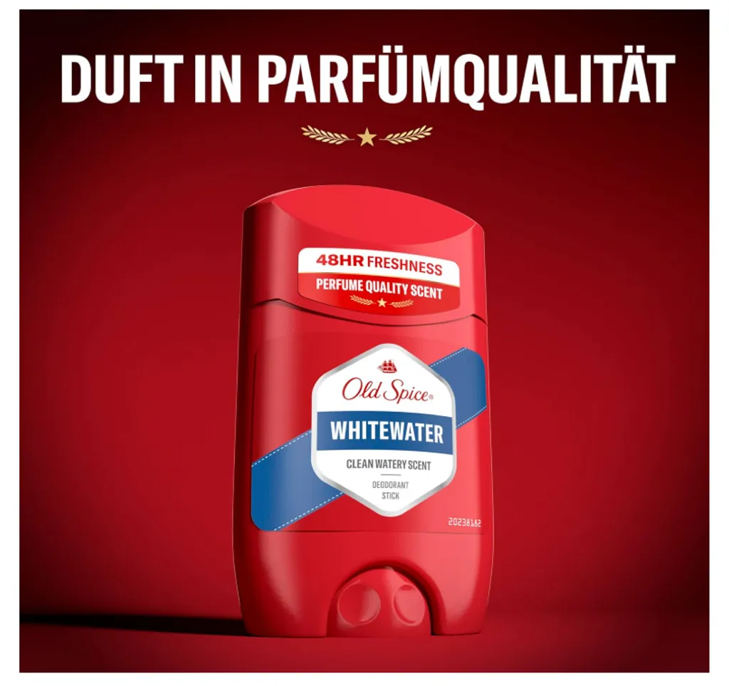 Déodorant Old Spice Eau Blanche Stick Solide Fraîcheur Longue Durée