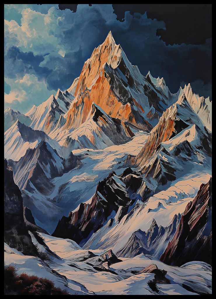 Plakat 50x70cm Hügel Majestät der Momente
