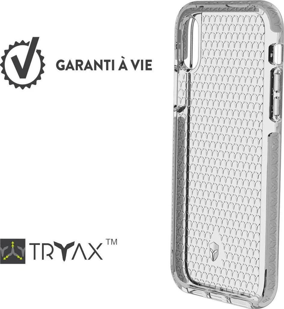 Coque de Protection iPhone X/XS Argent Force Case Life Renforcée