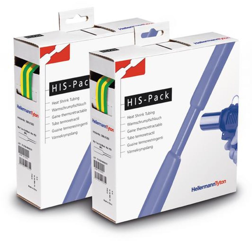 Hellermann HIS-PACK-25.4/12.7-PO-XGNYE5m Warmschrumpfschl.2:1 grün/gelb 300-32547