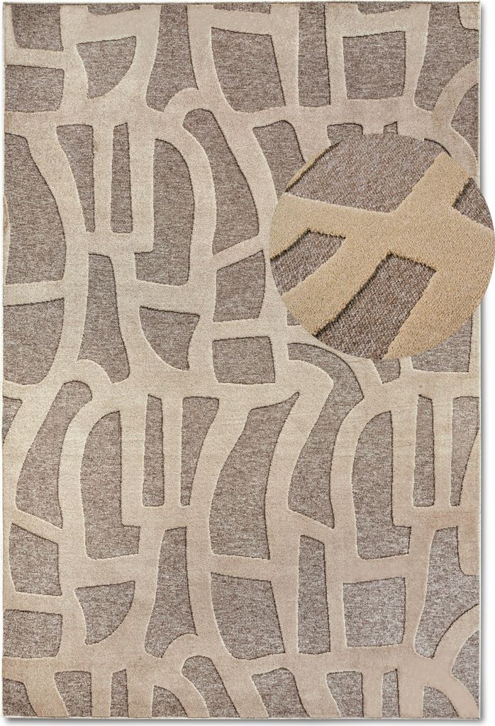 Villeroy & Boch 1879 Kurzflor Teppich Therese Natur Grau Beige
