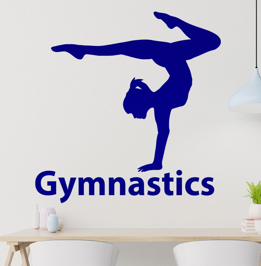 Gymnastics Wandtattoo in 6 Größen - Wandaufkleber Wall Sticker - Dekoration, Küche, Wohnzimmer, Schlafzimmer, Badezimmer