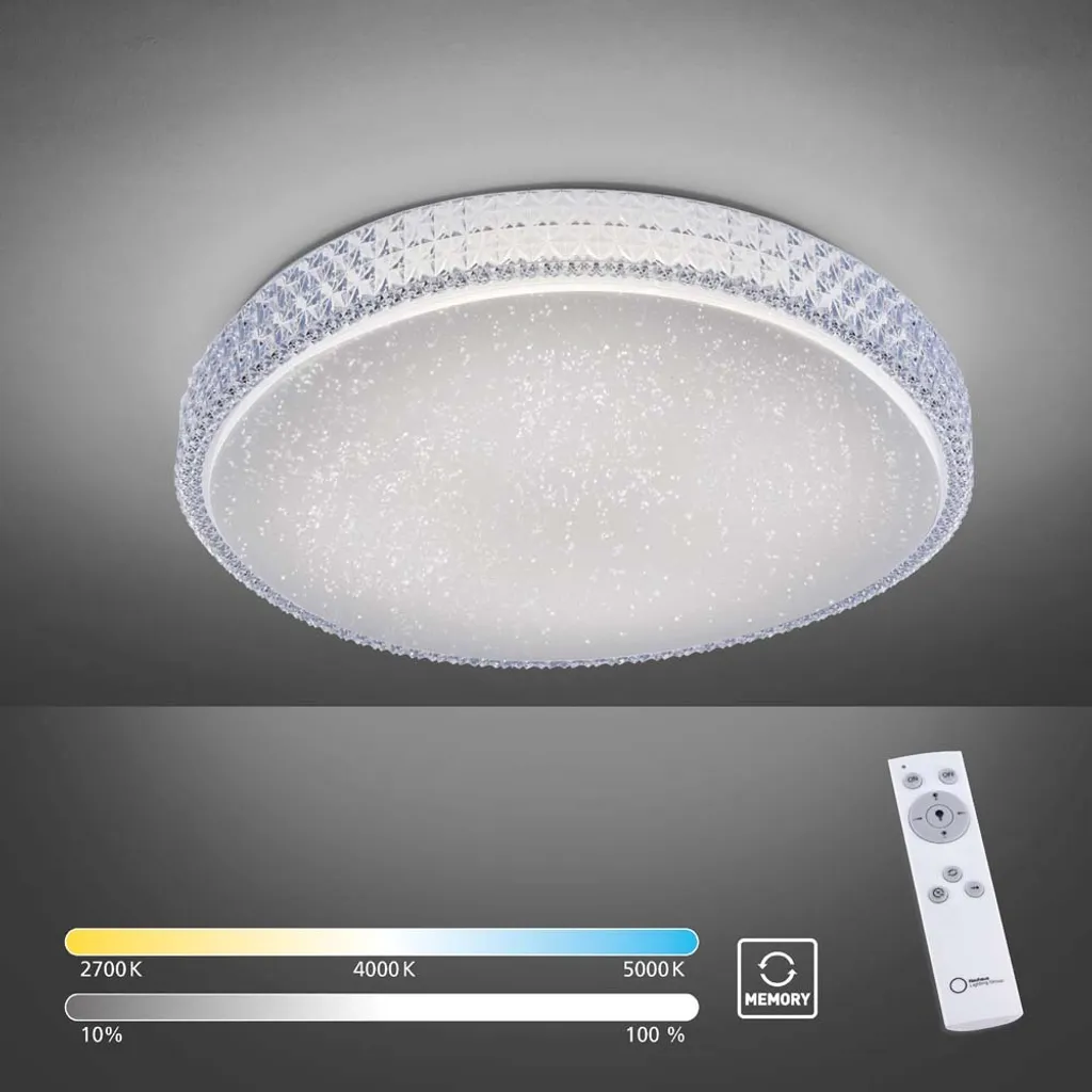 Plafonnier LED Cristal D60 cm à Intensité Variable et CCT Réglable - 8