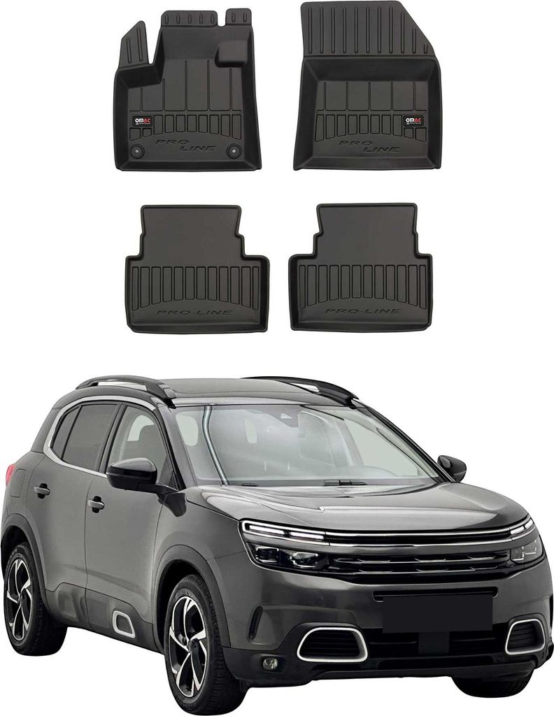 Tapis de Sol pour Citroen C5 Aircross 2018-2025 TPE Noir Image du produit 