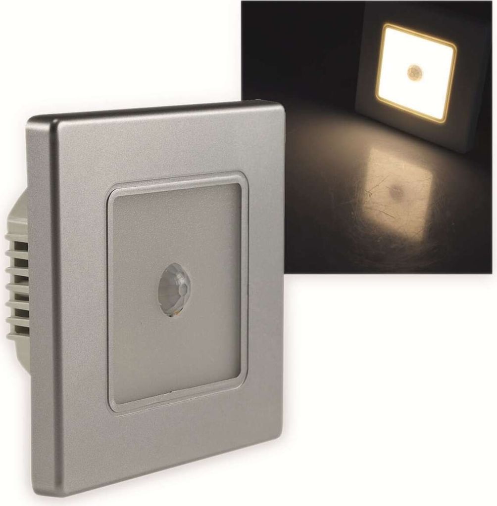 ChiliTec LED Wand Einbauleuchte mit Bewegungsmelder, 120° Produktbild 