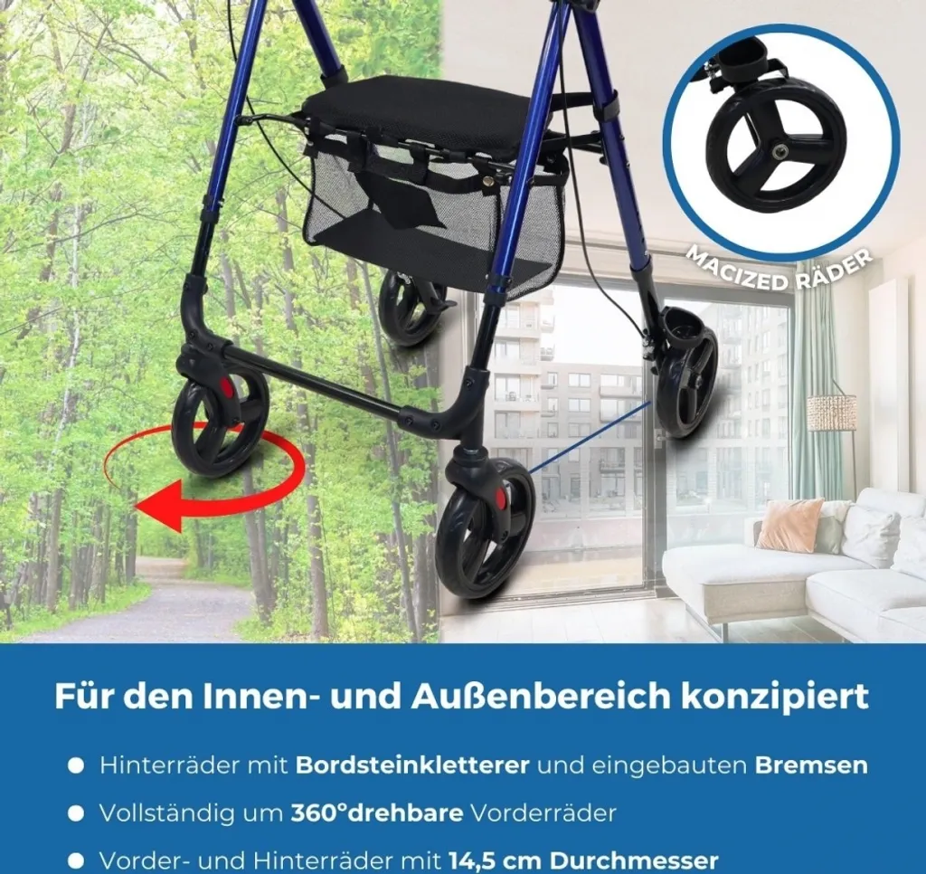 Déambulateur Sécurisé contre les Chutes - Pliable et Facile à Transporter - 3