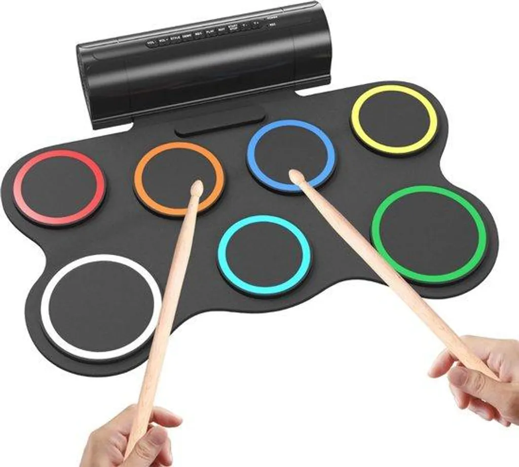Batterie junior complète avec cymbales et baguettes pour débutant
