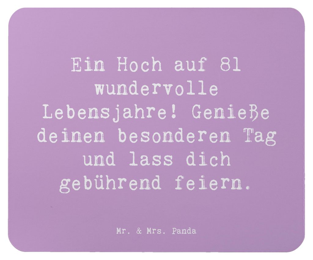 Mr. & Mrs. Panda Mauspad Spruch 81. Geburtstag - Produktbild 