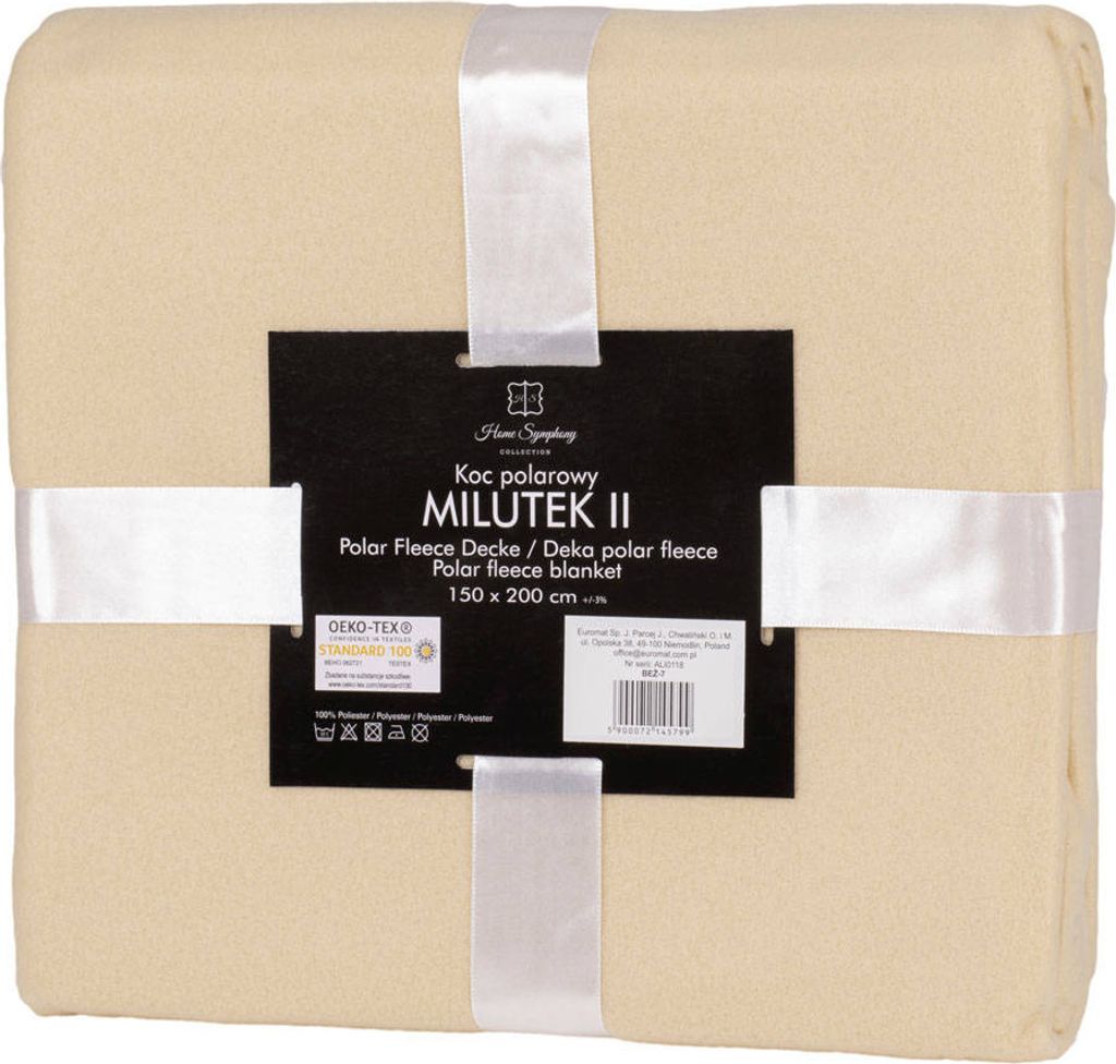 Fleecedecke Milutek 130x170 Beige Produktbild 