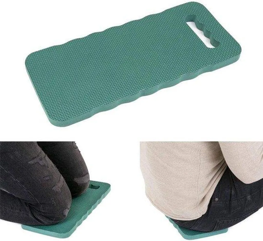 Banc à genoux de jardin pliable avec coussin confort en mousse EVA - Vert