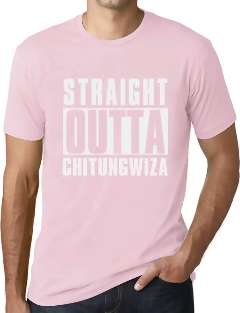 Herren Grafik T-Shirt Direkt aus Chitungwiza – Straight Outta Chitungwiza – Öko-Verantwortlich Vintage Jahrgang Kurzarm Lustige Druck Geburtstag