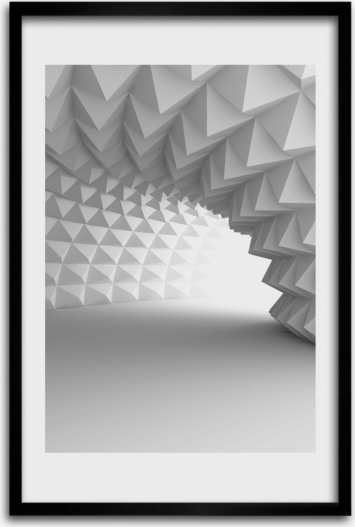 Bild - Bilderrahmen - 40 cm x 60 cm - MDF - Rahmen - Wandkunst - Abstraktionstunnel