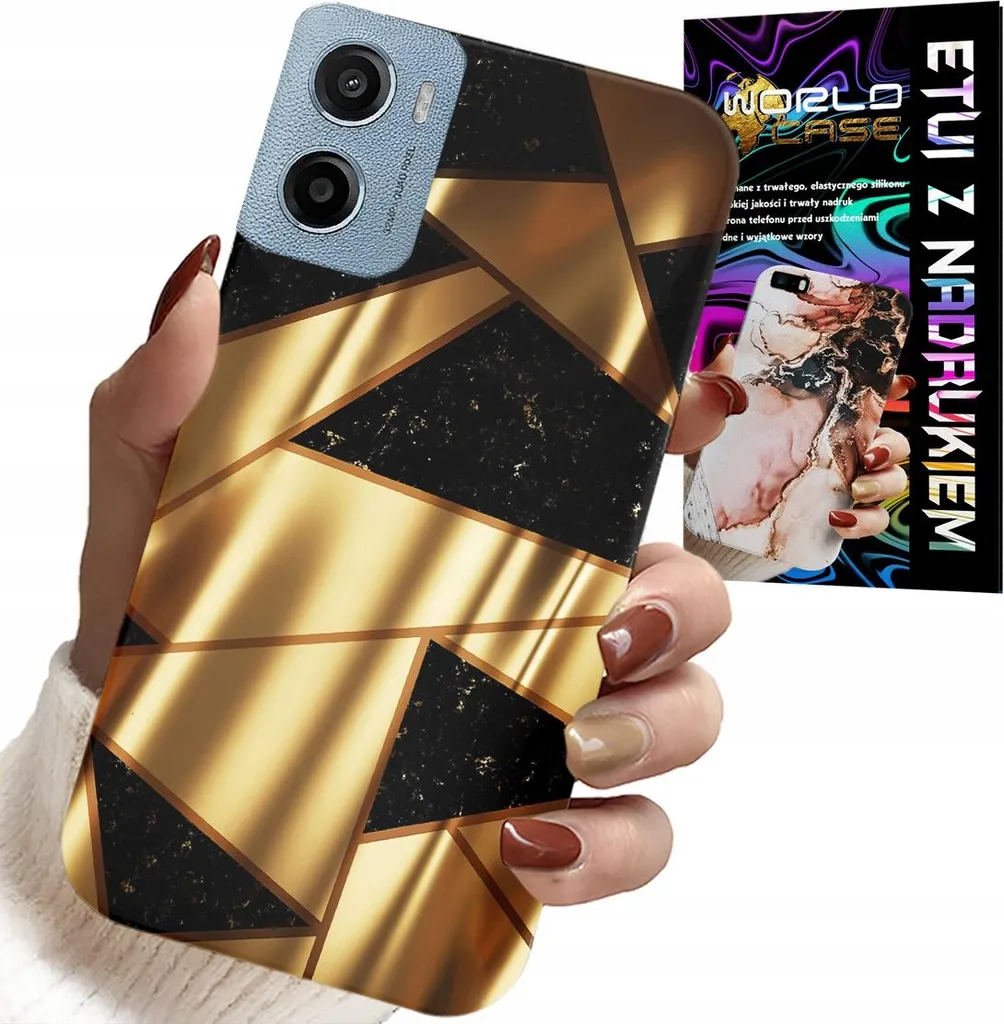 Kit Cover Motorola G05 E15 Oro Elegante e Pellicola Hydro Protettiva