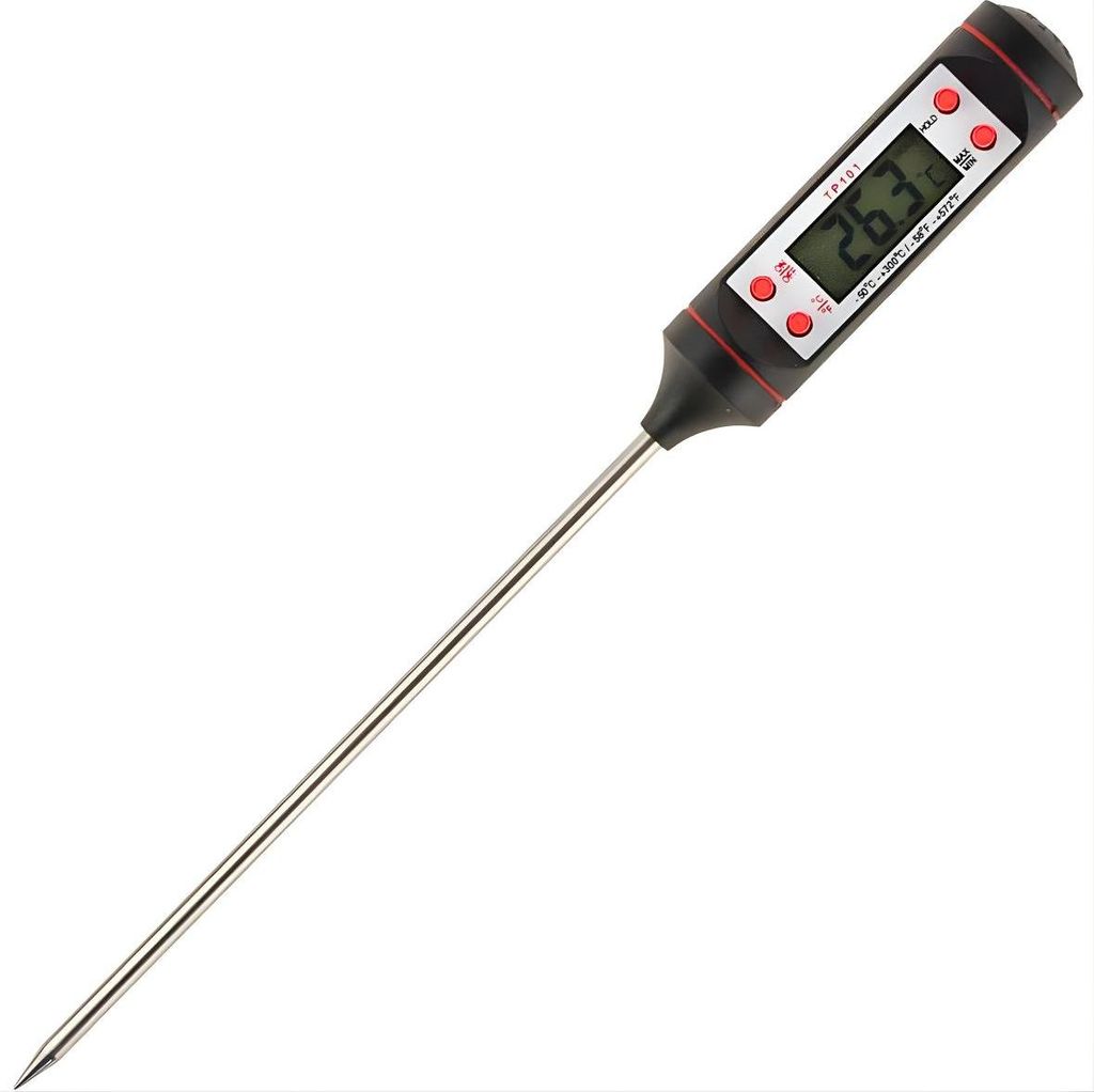 Digitales Küchen-Thermometer Schwarz – Präzise Temperaturmessung KP39391