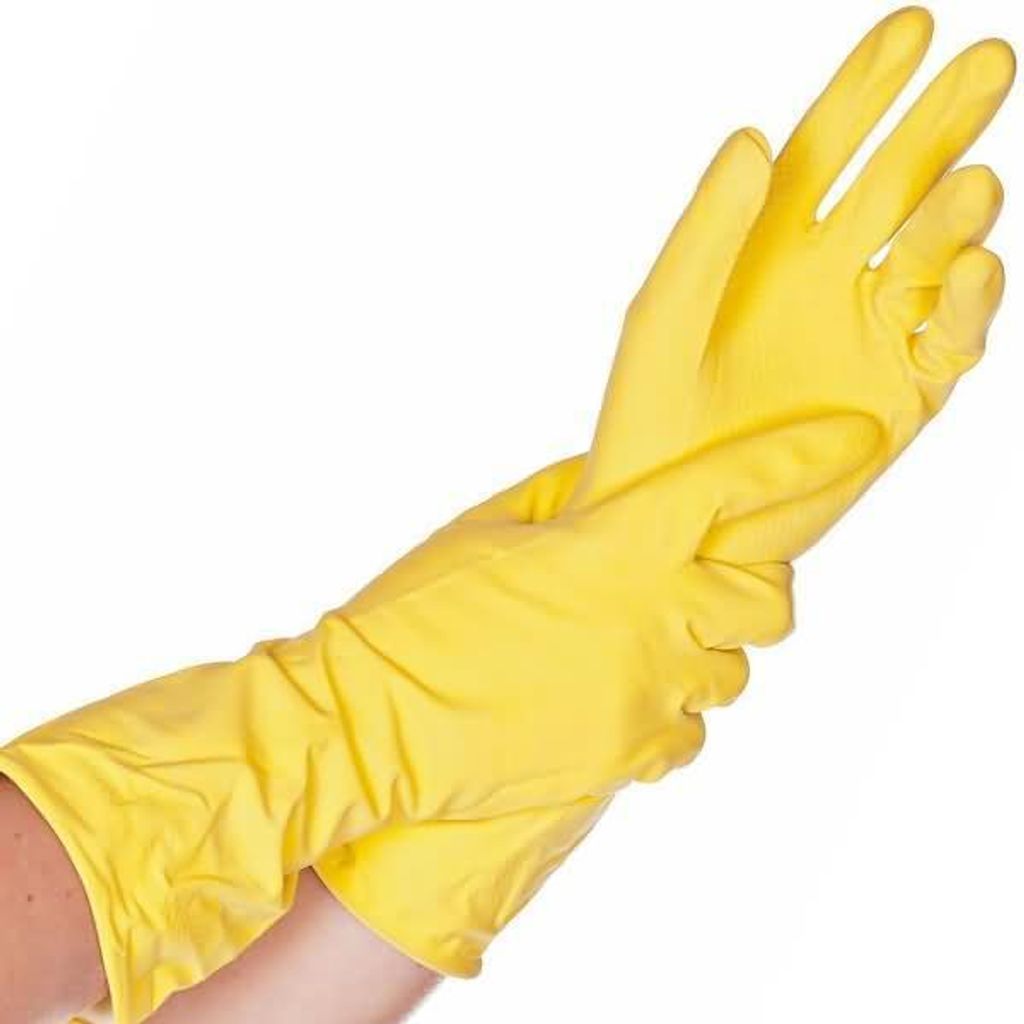 Haushalts-Handschuh Latex Bettina L 30cm gelb VE=12 Paar Produktbild 
