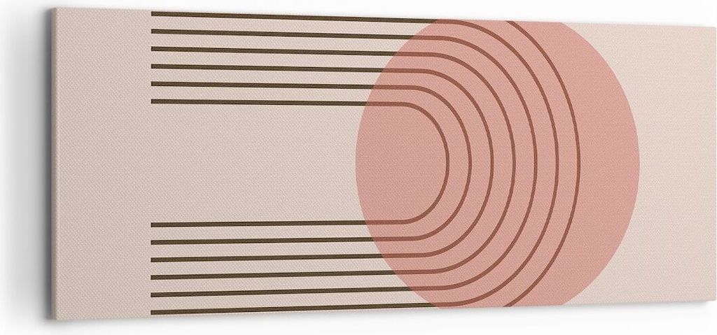 Bild auf Leinwand - Leinwandbild - Einteilig - Abstraktion Minimalismus Kreide - 120x50cm - Wand Bild - Wanddeko - Wandbilder - Leinwanddruck - Bil...