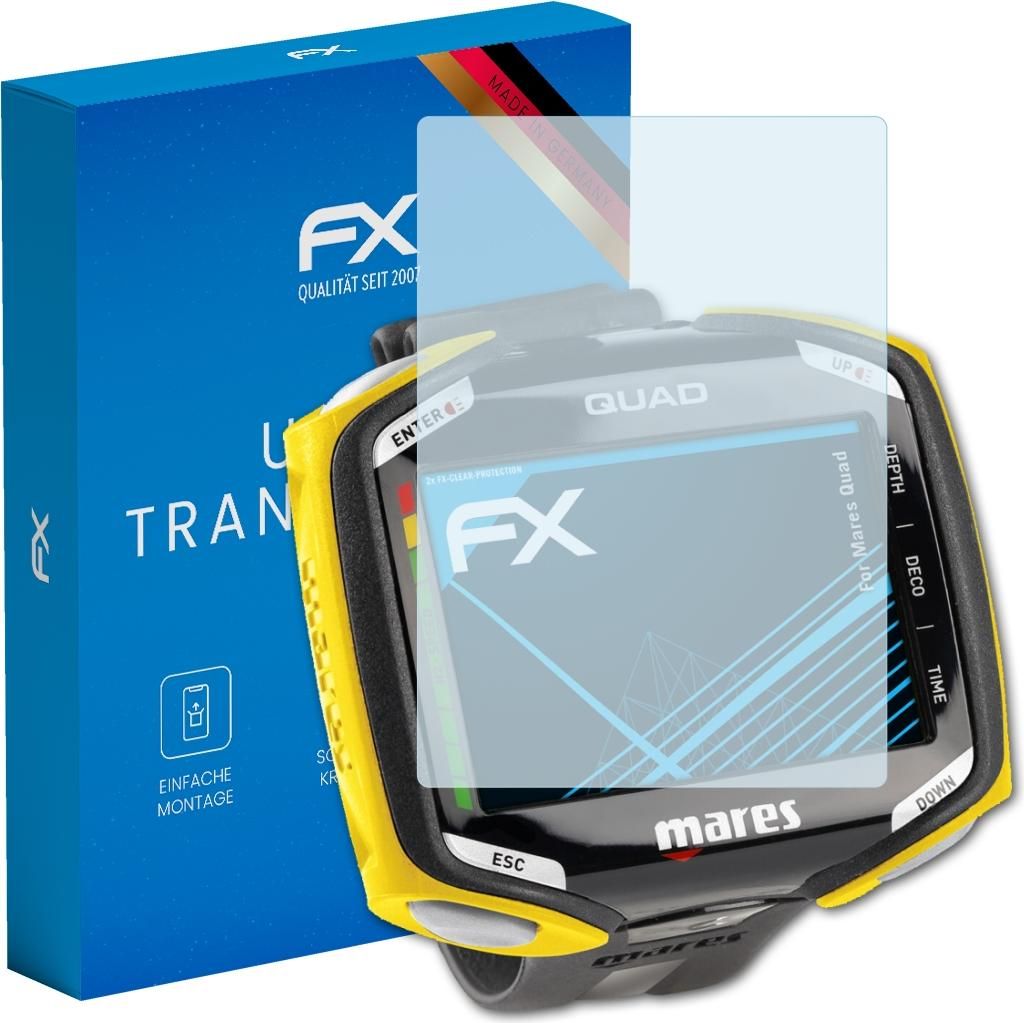 atFoliX FX-Clear 2x Schutzfolie kompatibel mit Mares Quad Displayschutzfolie