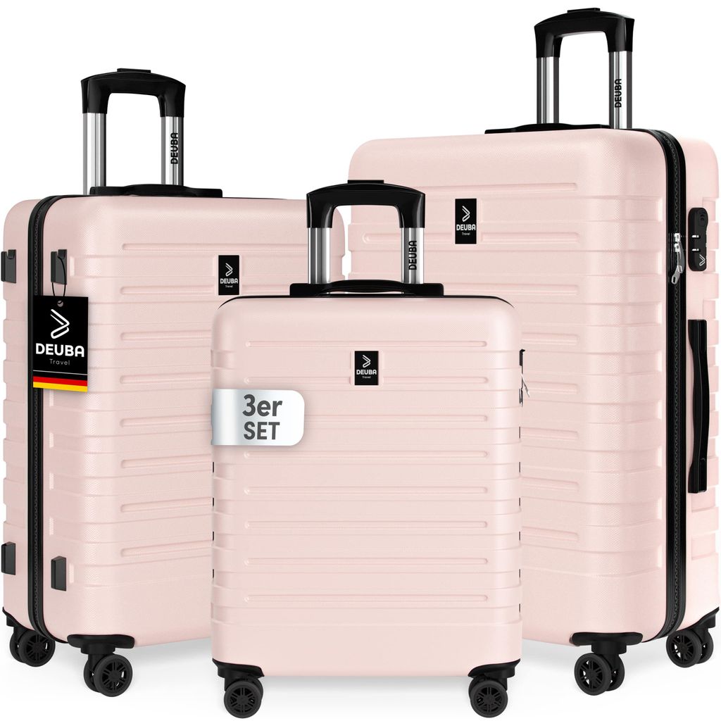 DEUBA® TRAVEL Koffer Set 3tlg 55x40x20 Sicherer Stauraum Produktbild 