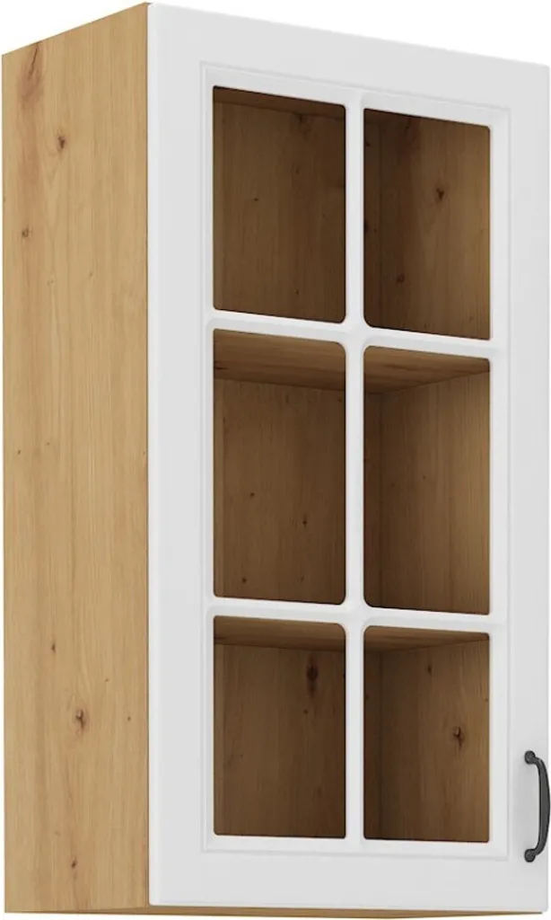 Pensile Alto Vetrato SOPHIA 40cm Bianco/Artisan - Specifiche Tecniche