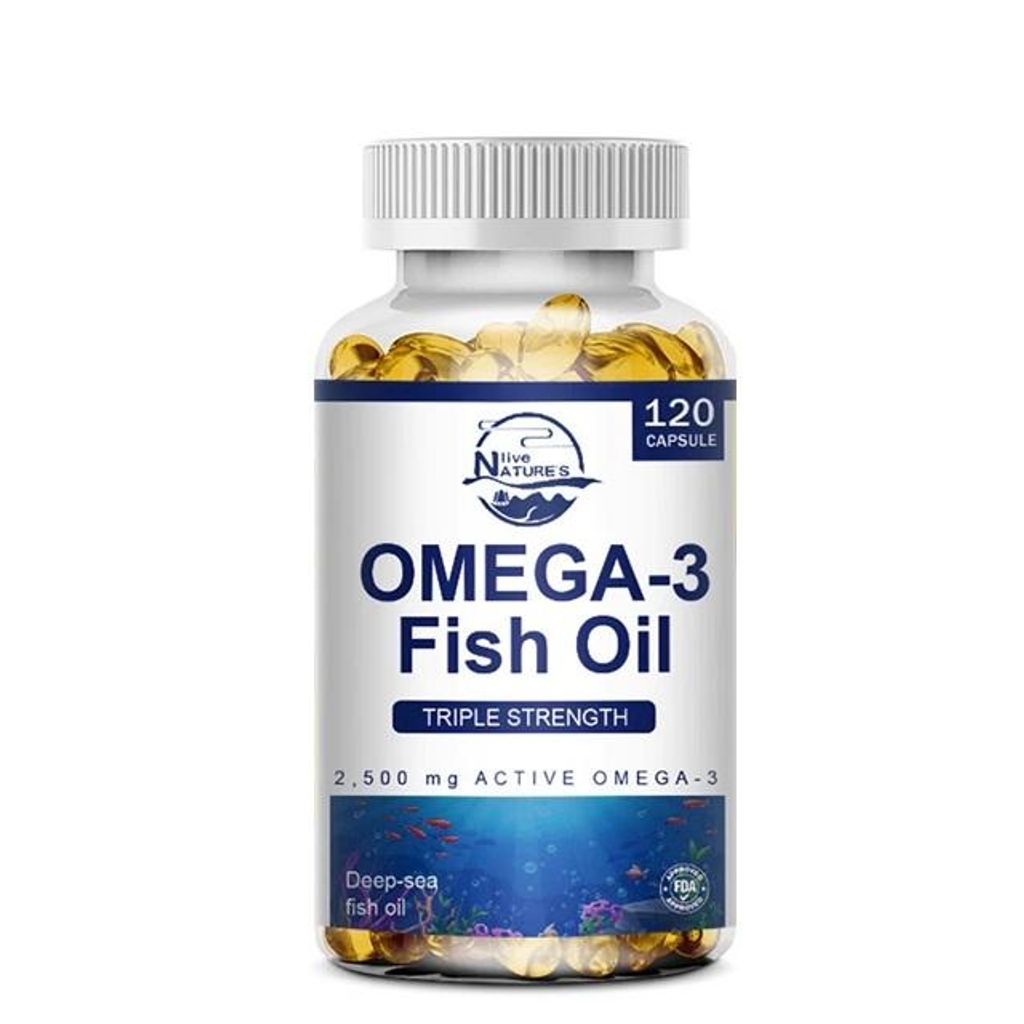 Omega 3 Fish Oil 3600mg (120 Kapseln) Nahrungsergänzungsmittel, Herz, Gehirn, Augen, Gelenke, Knochen, Immunsystem