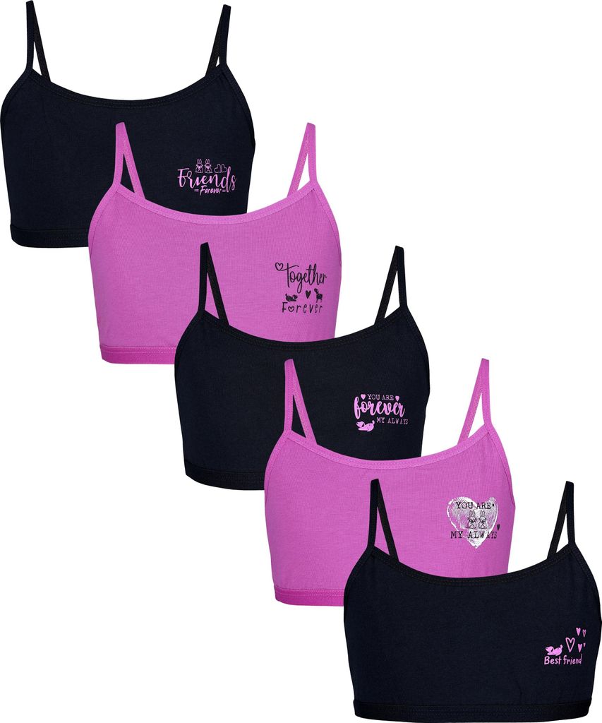 TupTam Mädchen Bustier mit Spaghettiträger 5er Pack, Farbe: Produktbild 