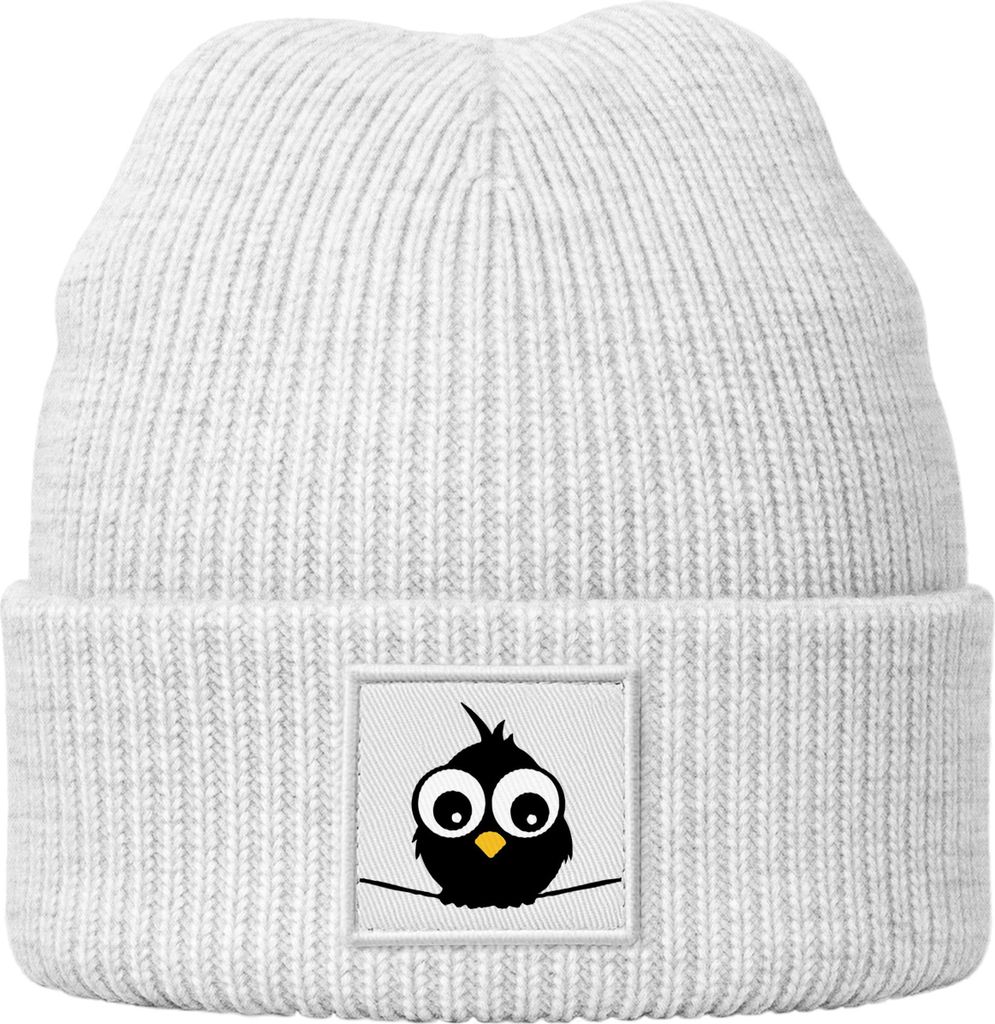 Kinder Beanie Mädchen Design Vogel Eule Aufdruck Print Strickmütze Geschenkidee Winter Weihnachten Advent SpecialMe