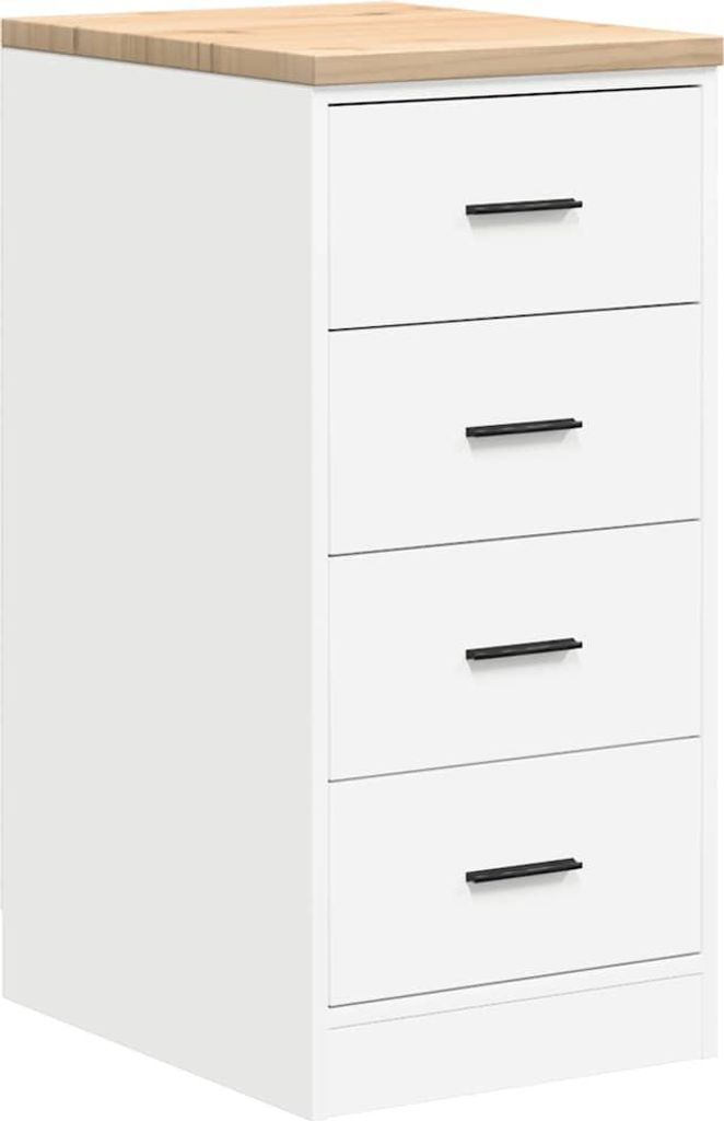 vidaXL Garagen-Aufbewahrungsschrank Weiß 40x51x85 cm Massivholz Kiefer