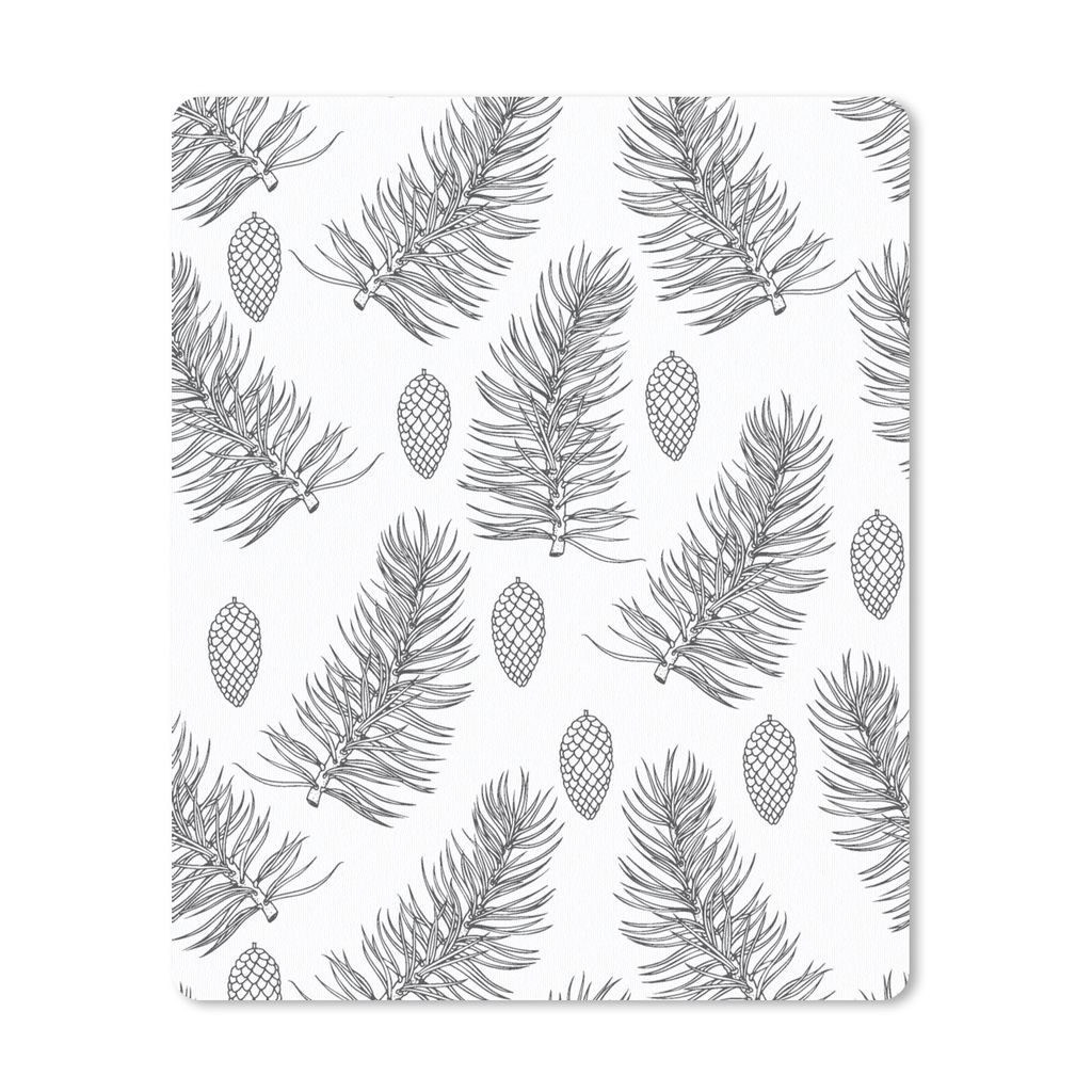 MuchoWow Mauspad Mousepad Tannenzapfen - Weihnachten - Muster - Natur 19x23 cm - Mousepads - Maus Mat - Pad - Mausunterlage - Mauspads - Spielen