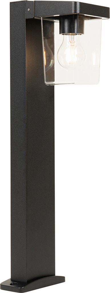 Qazqa Modern außen Pollerleuchte, Wegeleuchte, Pollerlampe für den Garten - Chimay - Schwarz, max. 20W, Geeignet für LED, 60cm, IP54