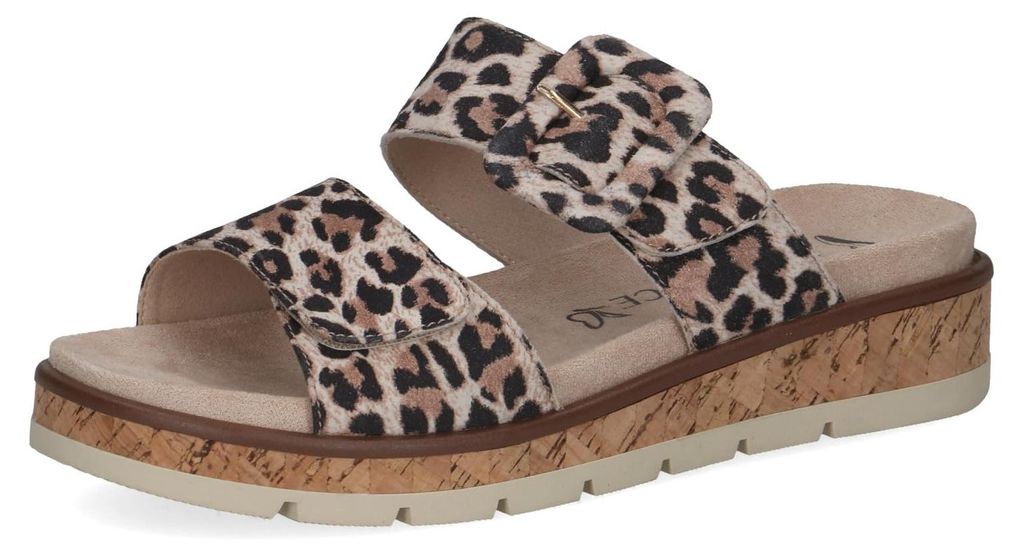 Caprice Damen Sandale aus Leder, Beige (Leo), 37 Produktbild 