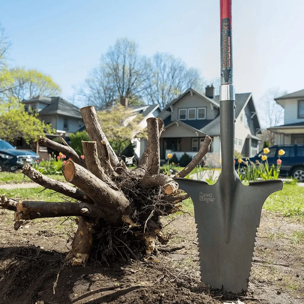 Bêche de jardinage XL Root Slayer pour creuser et couper les racines - 5