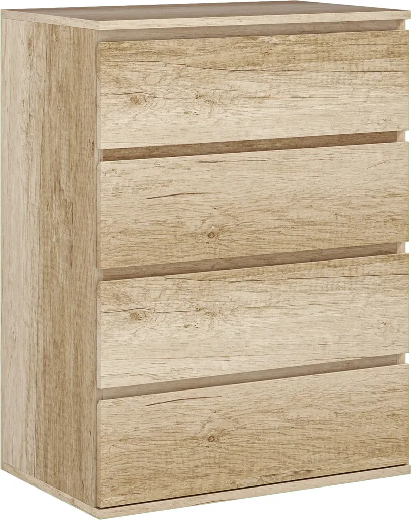 Commode étroite 4 tiroirs pour petits appartements meuble bois 60 cm