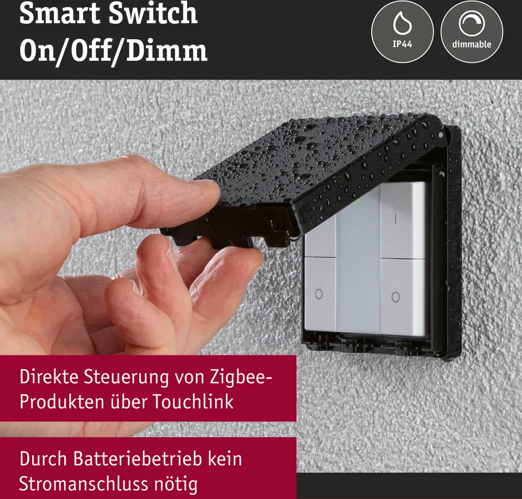 Interrupteur mural Paulmann On/Off/Dimm - Commande d'éclairage Zigbee - 5