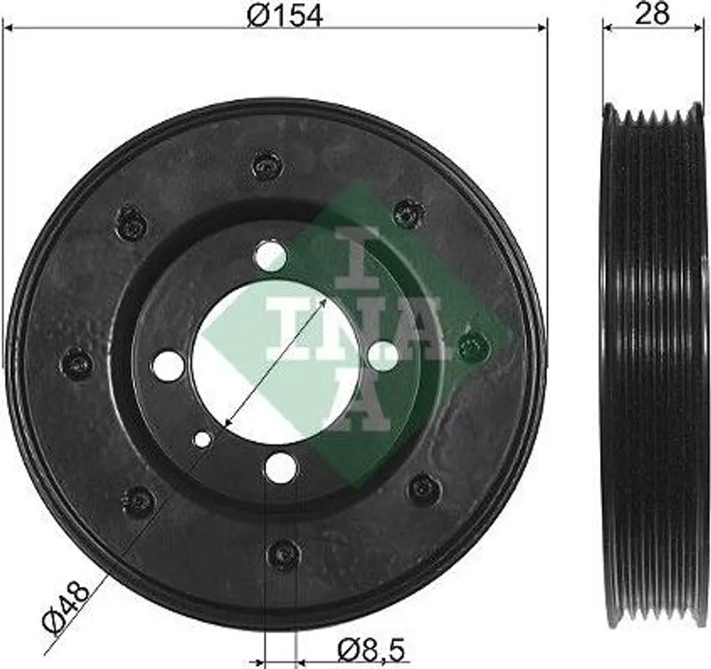 Poulie Vilebrequin pour Réparation Moteur Opel Astra, Meriva et Corsa