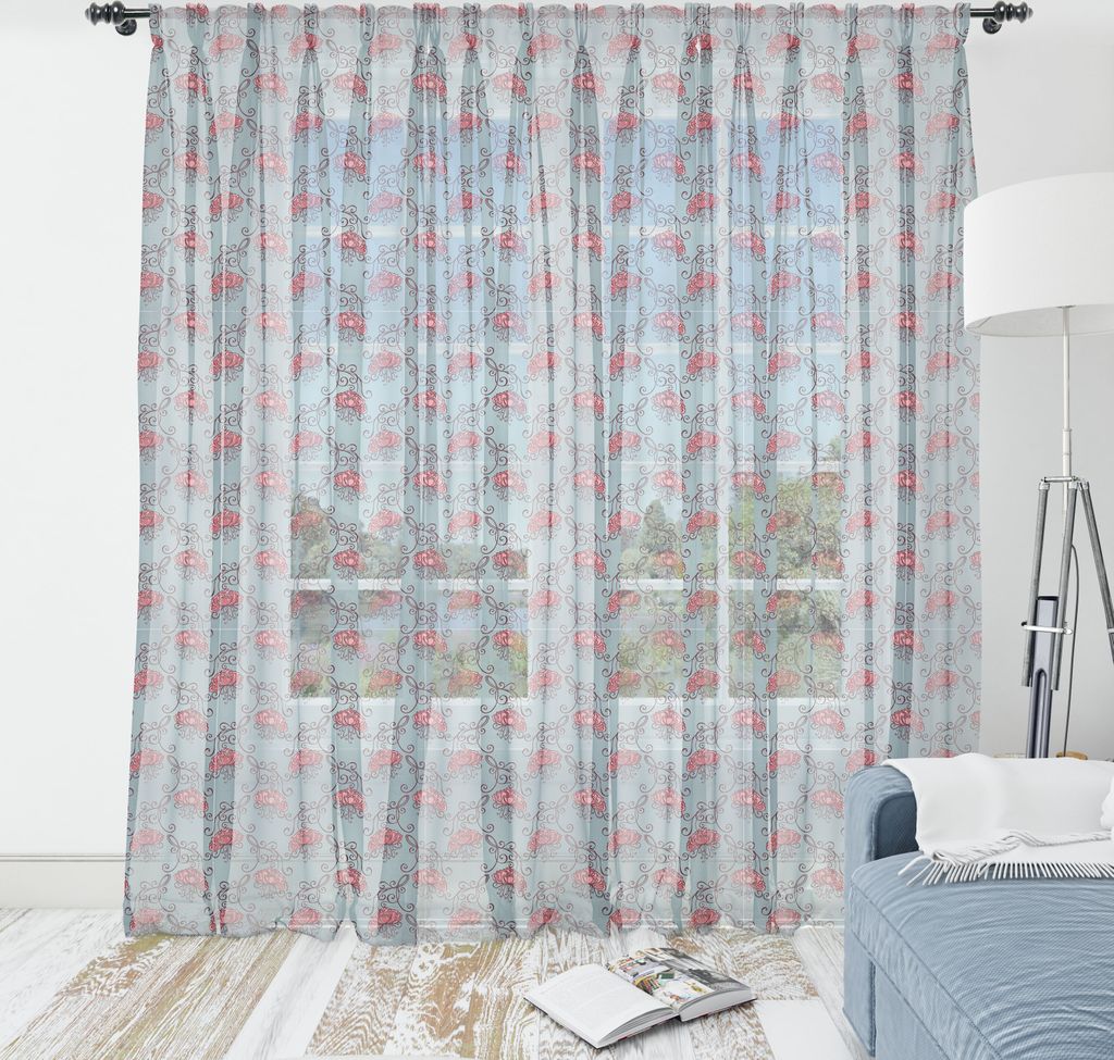ABAKUHAUS Blumen Wandteppich, Grunge-Look Kurvige Ornament Blätter Tropische Wilde Blume, Wohnzimmer Schlafzimmer seidiges Satin Wandtuch, 180 cm ...